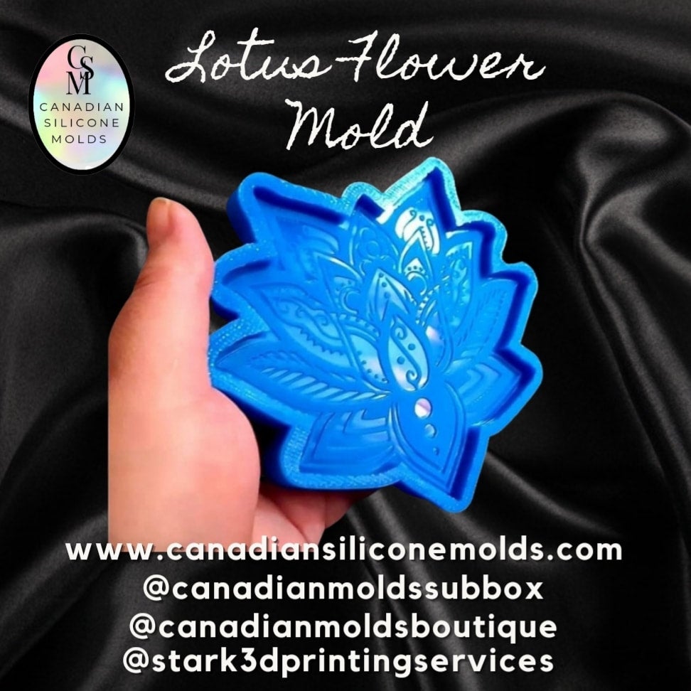 Lotus Flower Mold - 3D Lotus Mold - DIY Candle Flower Mold - Soap...